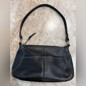 The Sak Soft Pebbled Leather Shoulder Bag/Hobo Purse Black